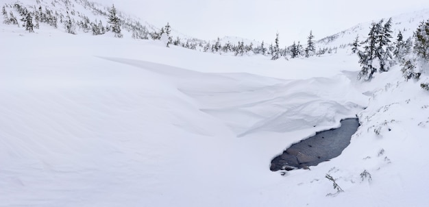 Foto winterberglandschaft in den karpaten, ukraine