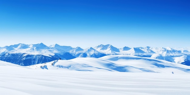 Winterbergspitzen sind mit Schnee bedeckt Ski-Landschaft Freeriding Wintersport Generative KI