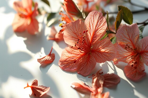 Winterblume große rote und weiße Hippeastrum amaryllis aus der Nähe