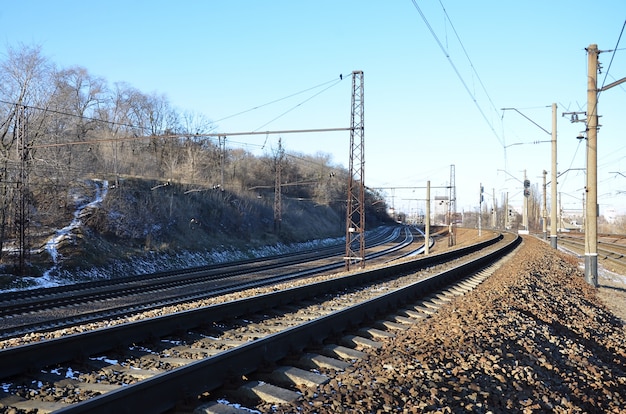 Wintereisenbahnlandschaft