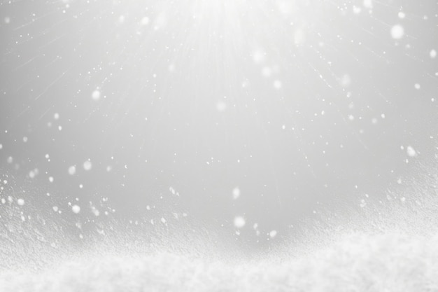 Winterhintergrund aus Schnee und Frost mit freiem Raum Generative KI