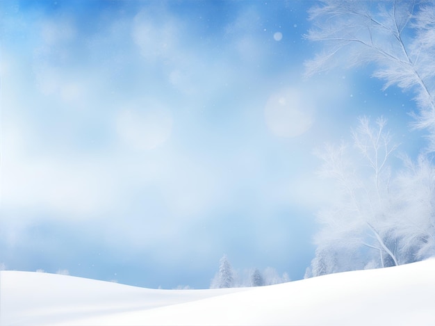 Winterhintergrundrahmen Wald und Schnee horizontale Foto Schneeflocken