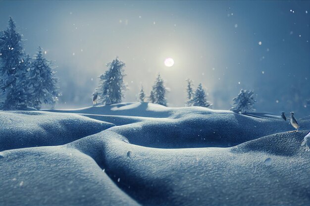 Foto winterlandschaft