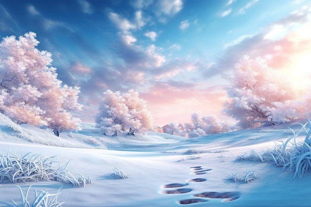 Winterlicher Hintergrund aus Schnee und Frost mit freiem Platz für Ihre Dekoration