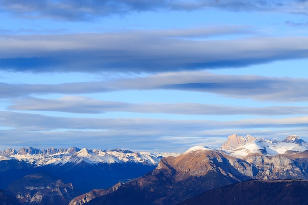 Winterpanorama vom Monte Grappa, Italien