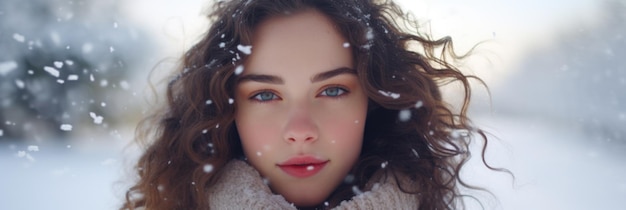 Winterporträt eines Mädchens