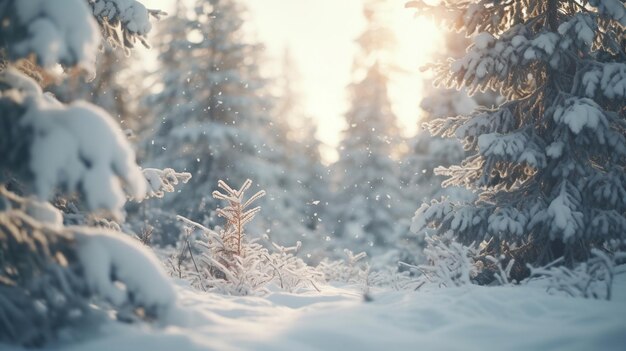 Winterschneeflocke im Wald