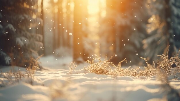 Winterschneeflocke im Wald