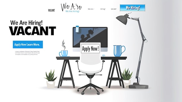 Wir stellen ein Recruitment-Konzept mit Megaphone und Team-Mitarbeiter ein, die zusammen in der Office-Illustration arbeiten.