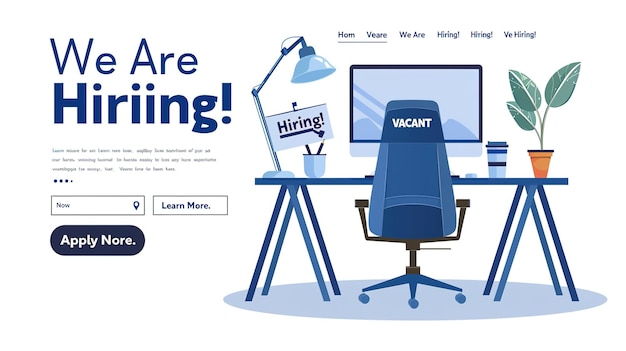 Wir stellen ein Recruitment-Konzept mit Megaphone und Team-Mitarbeiter ein, die zusammen in der Office-Illustration arbeiten.