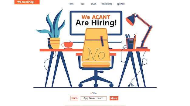 Wir stellen ein Recruitment-Konzept mit Megaphone und Team-Mitarbeiter ein, die zusammen in der Office-Illustration arbeiten.