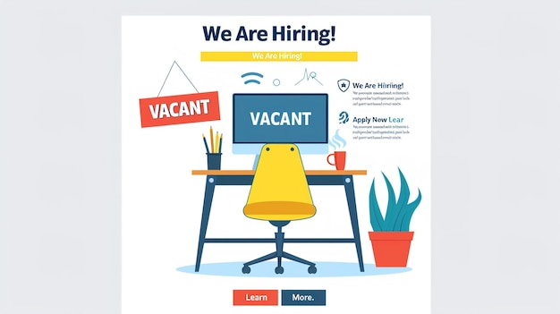 Wir stellen ein Recruitment-Konzept mit Megaphone und Team-Mitarbeiter ein, die zusammen in der Office-Illustration arbeiten.