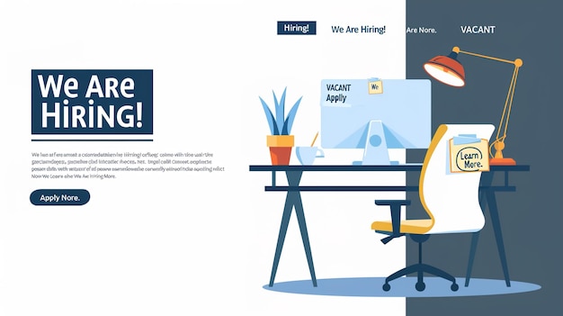 Wir stellen ein Recruitment-Konzept mit Megaphone und Team-Mitarbeiter ein, die zusammen in der Office-Illustration arbeiten.