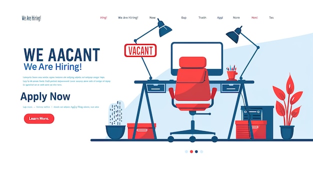 Wir stellen ein Recruitment-Konzept mit Megaphone und Team-Mitarbeiter ein, die zusammen in der Office-Illustration arbeiten.