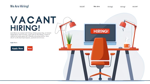 Wir stellen ein Recruitment-Konzept mit Megaphone und Team-Mitarbeiter ein, die zusammen in der Office-Illustration arbeiten.
