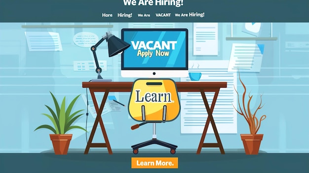 Wir stellen ein Recruitment-Konzept mit Megaphone und Team-Mitarbeiter ein, die zusammen in der Office-Illustration arbeiten.