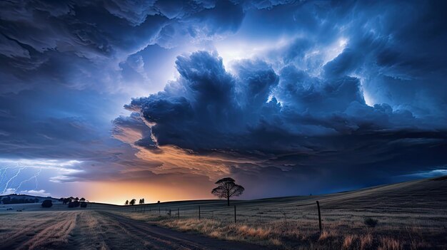 Wirbelnde Wolken und Sterne