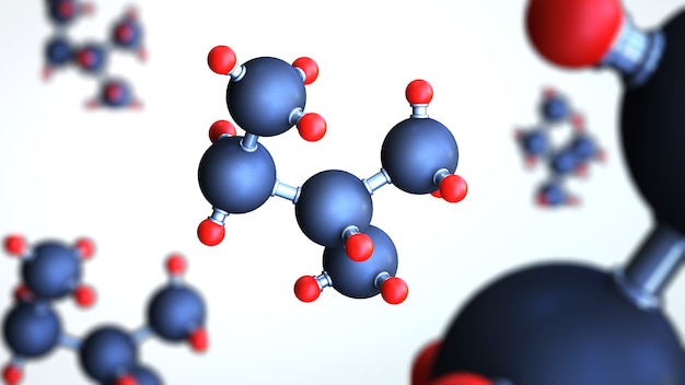 Wissenschaft oder medizinisches Konzept mit Molekülen