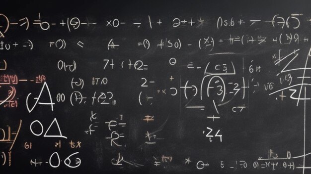 Wissenschaftliche Formeln auf der Tafel