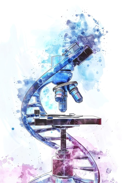 Wissenschaftlicher Durchbruch in der DNA-Forschung Labormikroskop Fokus medizinische Innovation