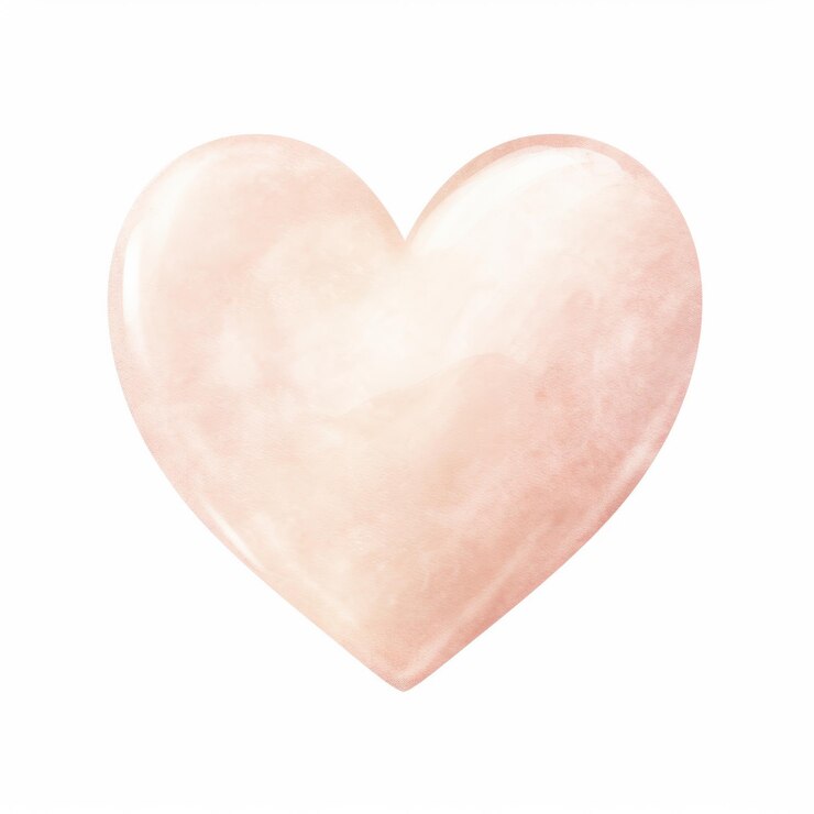 Foto witzige aquarelle charmante pastell creme herz clipart serenely isolated auf weiß