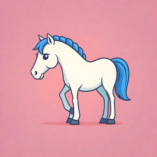 Witzige Cartoon-Pferde-Clip-Art für spielerische Projekte