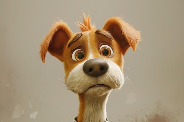 Witzige Hunde-Animation Stadt lustig generieren Ai