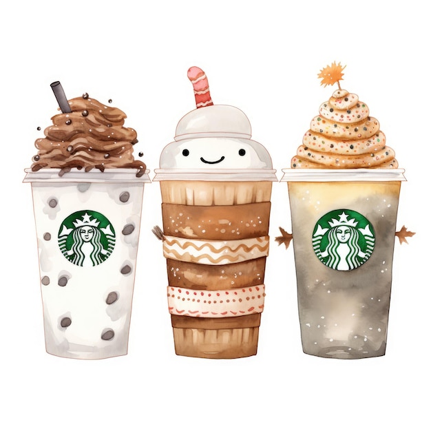 Witzige Winterfreuden Animierte Latte-Getränke mit Snowman- und Snowflake-Designs in Retrocore Wa