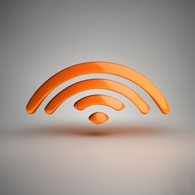 WLAN-Signalsymbol gelbe Farbe