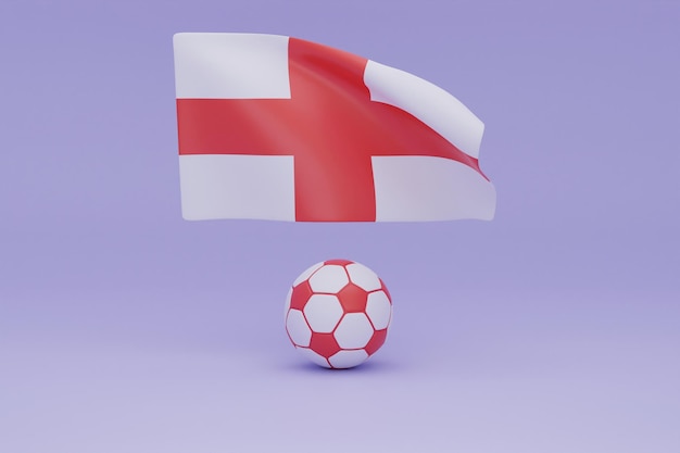 WM-Flagge und Ball England