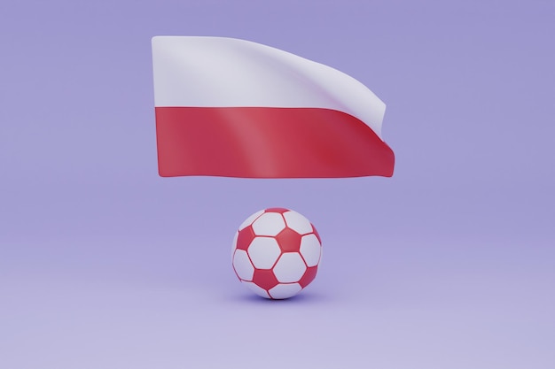 WM-Flagge und Ball Polen