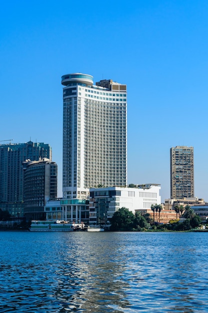 Wohn- und Bürogebäude der Stadt Kairo Blick vom Nil