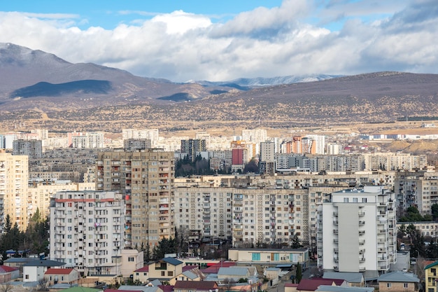 Foto wohngebiet von tiflis mehrstöckigen gebäuden in gldani