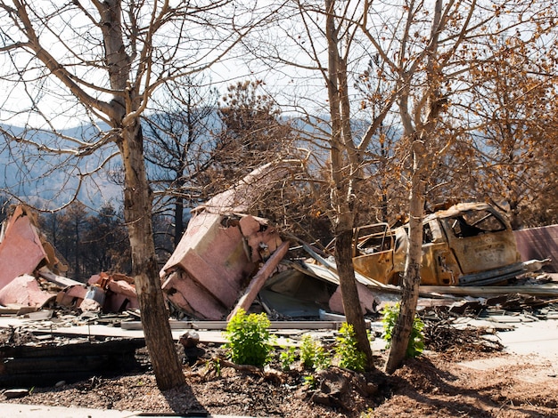 Wohngemeinschaft nach Waldo Canyon Fire 2012 in Colorado Springs, Colorado.