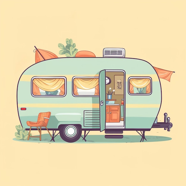 Wohnmobil-Illustration