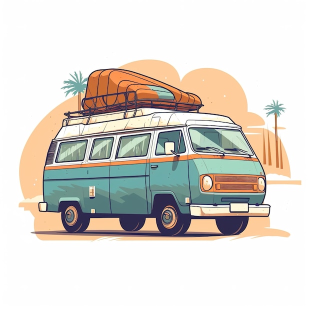 Wohnmobil-Illustration