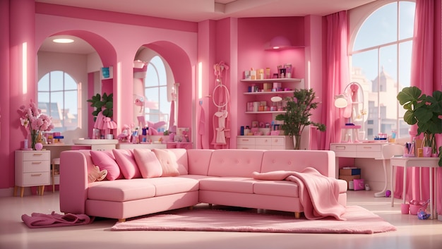 Wohnzimmer Barbie