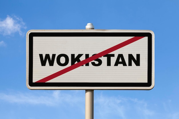 Wokistan Ausfahrt Stadtschild