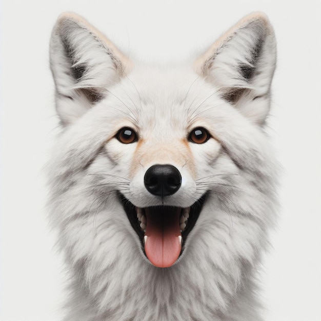 Wolf auf weißem Hintergrund
