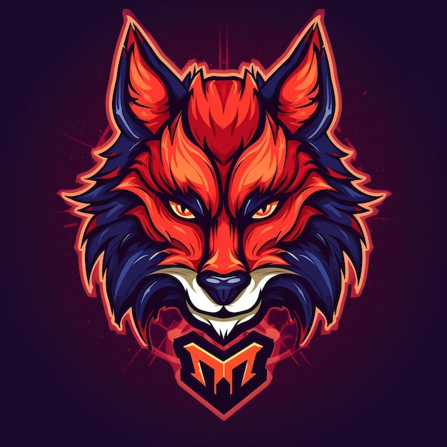 Wolf Esport Maskottchen Logo