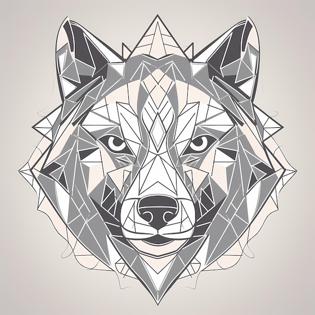 Wolf-Logo-Design-Vorlage Branding-Logo-Vorlage Generative KI