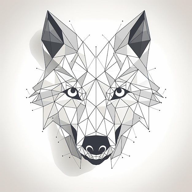 Foto wolf-logo-design-vorlage branding-logo-vorlage generative ki