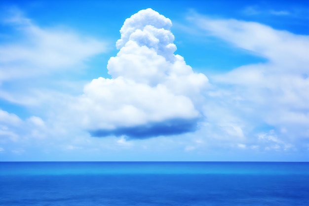 Wolke am blauen Himmel und Meer