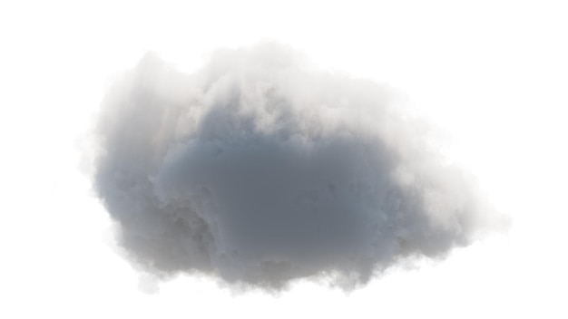 Wolke isoliert auf weißer weicher, flauschiger Wolke