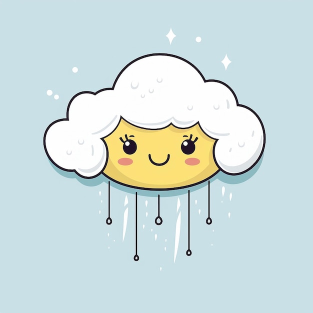 Wolke lächelt animierte Kinder-ClipArt