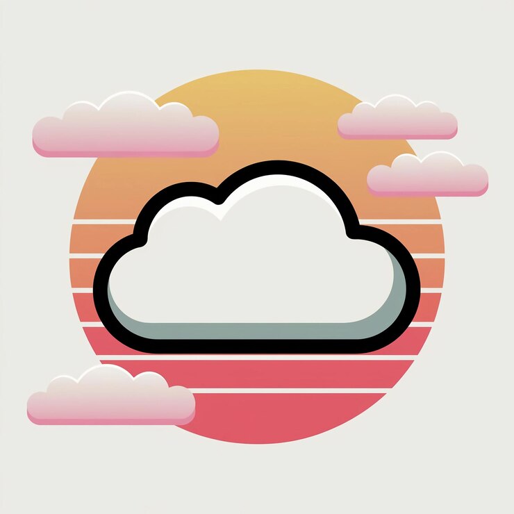 Foto wolke mit einer sonne im hintergrund, die von ki generiert wurde