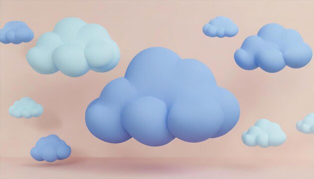 Foto wolken 3d-rendering