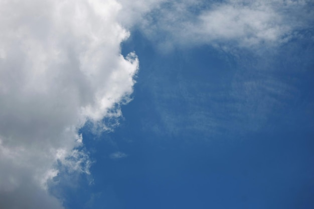 Wolken auf der Natur des blauen Himmels mit Raumhintergrundtapete