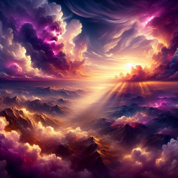 Wolken im Fantasy-Stil