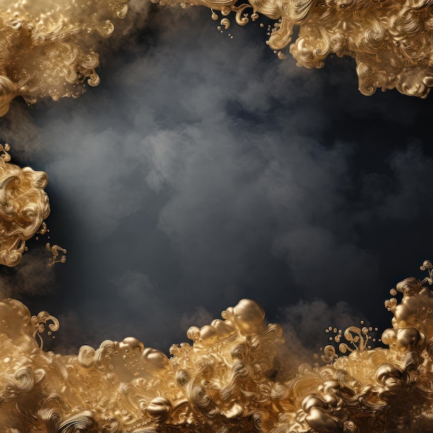 Foto wolken im goldenen barockstil